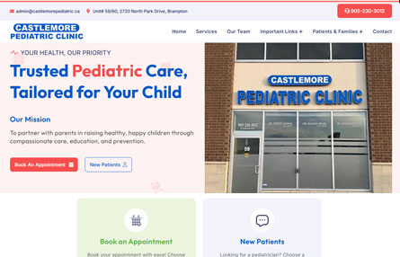 Castle More Pediatric Website